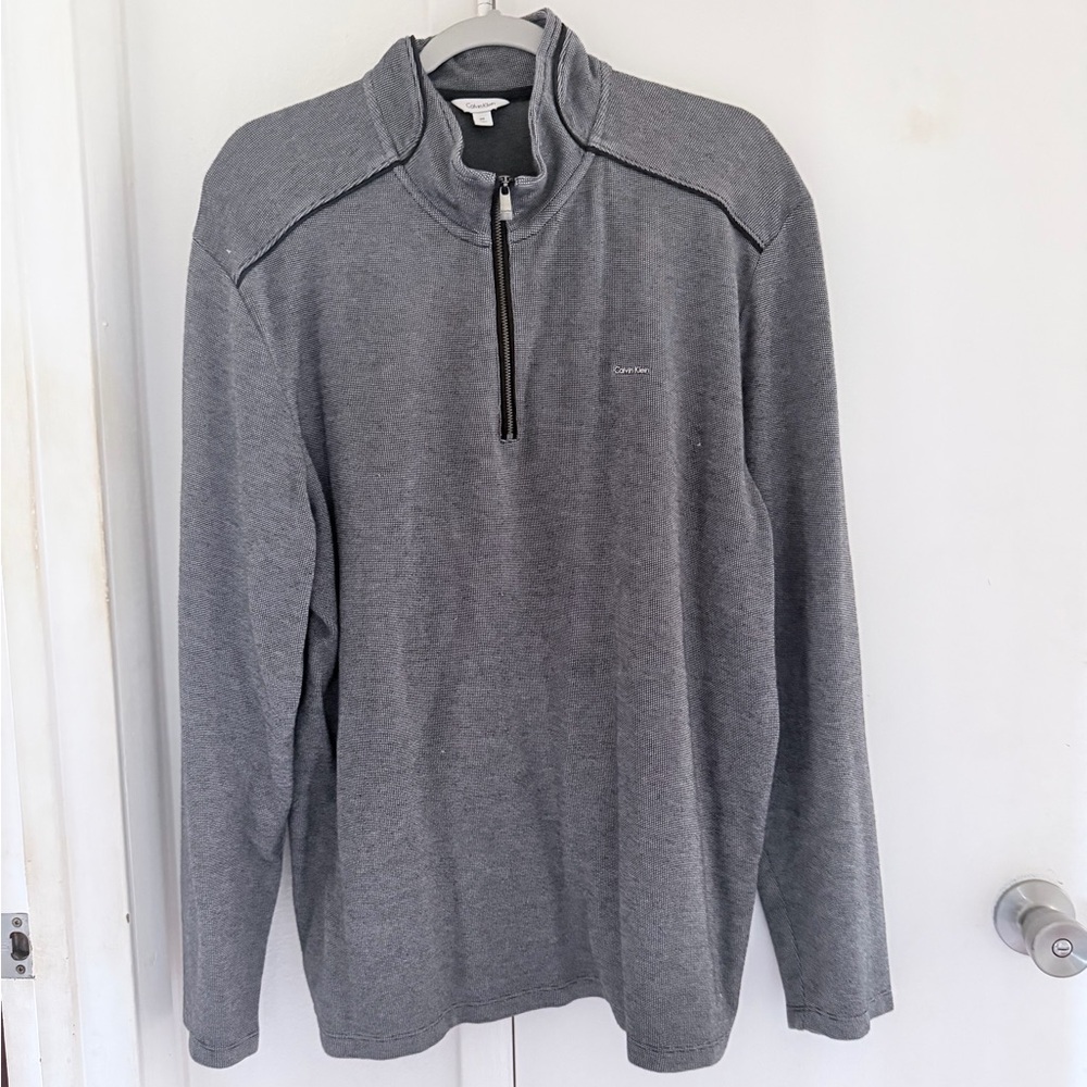 Calvin Klein Charcoal Zip-Up Sweater